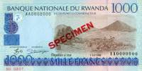 (,) Банкнота Руанда 1998 год 1 000 франков "Природа"   UNC