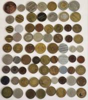 Жетоны разные коллекция 73 штуки