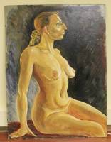 Картина В.М. Чуркин "Обнажённая натура. №2", 46х62 масло, оргалит, 2006 г. (см. фото)
