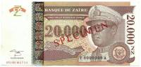(,) Банкнота Заир 1996 год 20 000 новых заиров "Мобуту Сесе Секо"   UNC