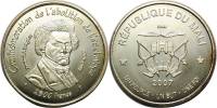 2007 Монета Мали 2500 франков Фредерик Дуглас  Серебро Ag 925  PROOF