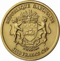 (№2013) Монета Габон 2013 год 5,000 CFA Francs (Лев)