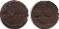 (1667) Монета Швеция 1667 год 1/6 эре   Медь  VF
