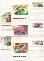 1990-162-166 Набор конвертов ХМК с ОМ СССР Русские землепроходцы   5 шт ,  Без гашения