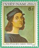 (1983-049) Марка Вьетнам "Автопортрет"    500 лет со дня рождения Рафаэля Санти III O