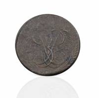 (1757) Монета Россия 1757 год 1/2 копейки   Деньга  VF