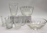 Салатники Ваза-салфетница Стаканы стекло СССР набор сервировки ретро винтаж СССР 7 предметов