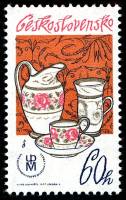 (1977-031) Марка Чехословакия "Керамический кувшин и чаша"    Традиции чехословатского фарфора III Θ