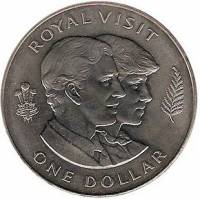 (№1983km52) Монета Новая Зеландия 1983 год 1 Dollar (Королевский Визит)
