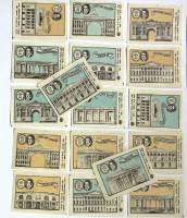 Набор спичечных этикеток "Памятники архитектуры", 17 шт, СССР (сост. на фото)