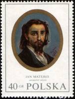 (1970-033) Марка Польша "Ян Матейко"   Миниатюры I Θ