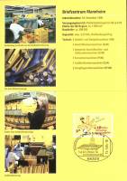 2004-год Марка в буклете Германия Briefzentrum Mannheim  Гашёные ,  