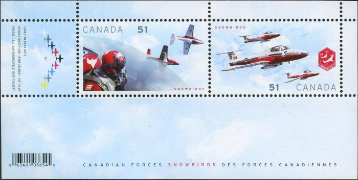 (№2006-86) Блок марок Канада 2006 год &quot;Канадский Snowbirds Сил Эскадры&quot;, Гашеный