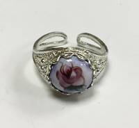 Перстень "Финифть", серебрение (сост. на фото)