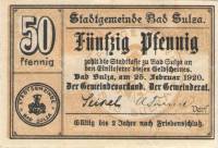 (№1920) Банкнота Германия 1920 год "50 Pfennig"