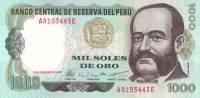 (,) Банкнота Перу 1979 год 1 000 солей "Мигель Грау"   UNC