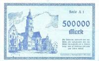 (№1923) Банкнота Германия 1923 год "500,000 Mark"