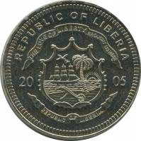 () Монета Либерия 2005 год 1  ""    AU