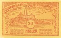 (№1920) Банкнота Австрия 1920 год "20 Heller"