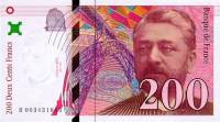 Bruneel Bonnardin Vigier Банкнота Франция 1995 год 200 франков Гюстав Эйфель   XF