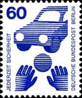 (1971-033) Марка Германия (ФРГ) "Безопасность на дороге"    Несчастный случай III O