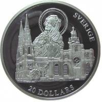 () Монета Либерия 2001 год 20  ""    AU