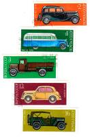 1975-038-42  Серия Набор марок (5 шт) СССР  История отечественного автомобилестроения II Θ