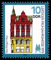 (1979-017) Марка Германия (ГДР) "Дом Макса Клингера"    Ярмарка, Лейпциг III Θ