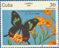 (1984-011) Марка Куба "Кубинское сердце"    Бабочки III Θ