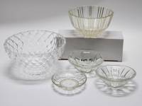 Салатники 2 шт и розетки 3 шт хрусталь стекло СССР