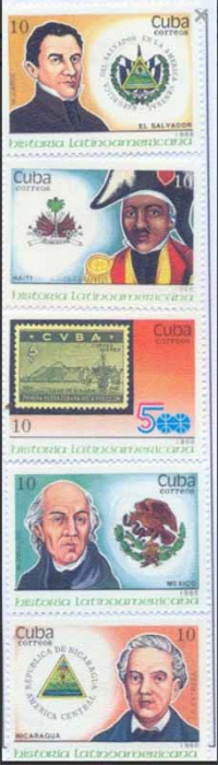 (1988-087a) Сцепка (5 м) Куба &quot;История Латинской Америки (3)&quot;    История Латинской Америки III Θ