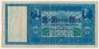 (1910) Банкнота Германия 1910 год 100 марок "Зелёные печати"   UNC