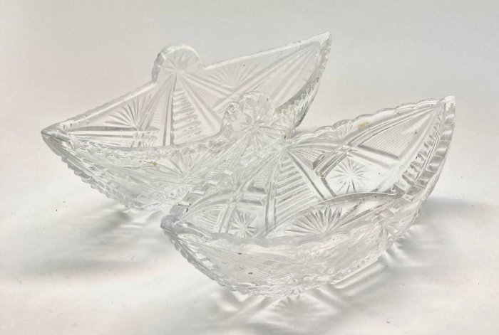 Салатники ладья, хрусталь, СССР, 2 шт