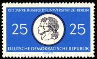 (1960-053) Марка Германия (ГДР) "Братья Гумбольдт"    Университет Гумбольдта III Θ