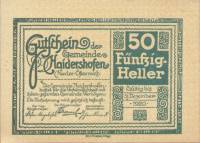 (№1920) Банкнота Австрия 1920 год "50 Heller"
