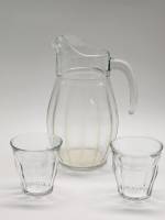 Графин кувшин и 2 стакана стекло
