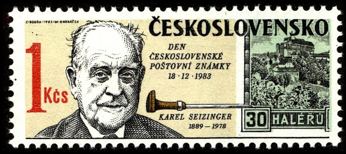 (1983-053) Марка Чехословакия &quot;К. Сайзингер&quot;    День почтовой марки III Θ