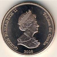 (№2008km29) Монета Тристан да Кунья 2008 год 2 Pence (Фиолетовое море-улитка)