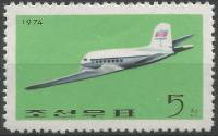 (1974-072) Марка Северная Корея "Ли-2"   Гражданская авиация Кореи III Θ