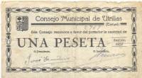 (№1937P-NL7) Банкнота Испания 1937 год "1 Peseta"