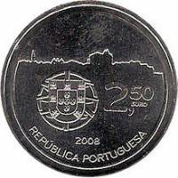 () Монета Португалия 2008 год 2,5 евро ""  Никель  AU