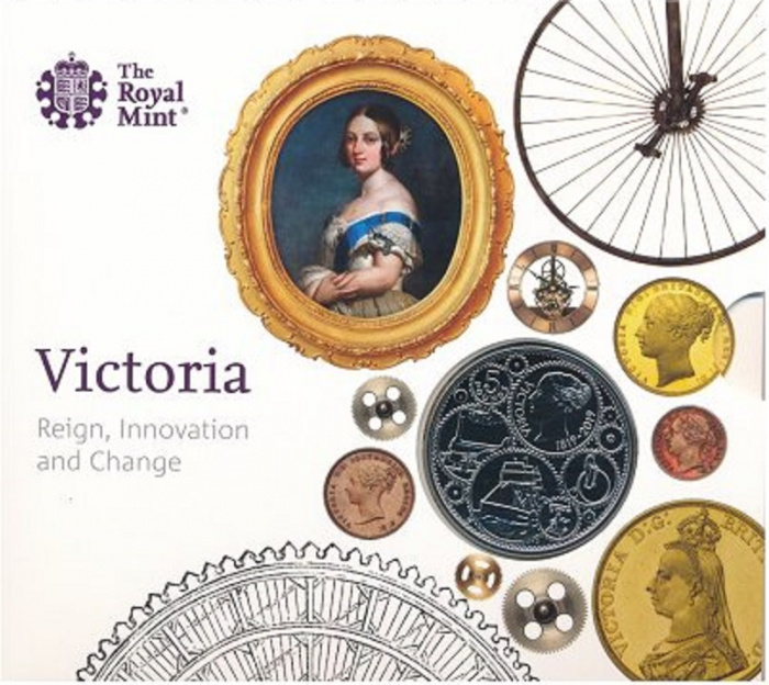 (2019) Монета Великобритания 2019 год 5 фунтов &quot;Королева Виктория&quot;  Медь-Никель  Буклет