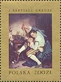 (1967-071) Марка Польша "Гитарист"   Картины европейских мастеров II Θ