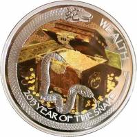 () Монета Тувалу 2013 год 1 доллар ""  Биметалл (Серебро - Ниобиум)  AU