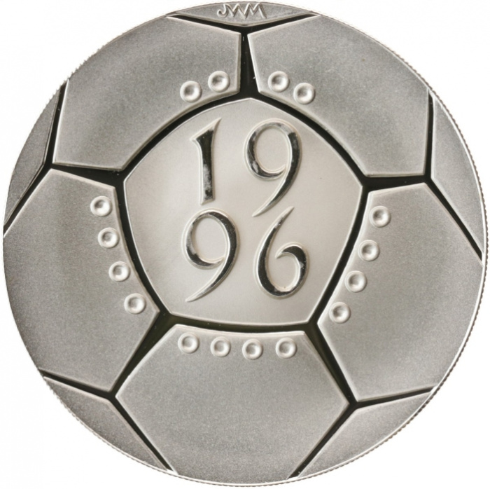 (1995) Монета Англия / Великобритания 1995 год 2 фунта &quot;ЧЕ по футболу Великобритания 1996&quot;  Серебро 