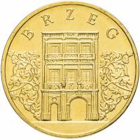 152 Монета Польша 2007 год 2 злотых Бжег  Латунь  UNC