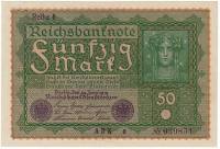 (1919) Банкнота Германия 1919 год 50 марок "Reihe 1"   UNC