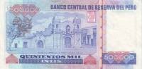 (,) Банкнота Перу 1988 год 500 000 инти    UNC