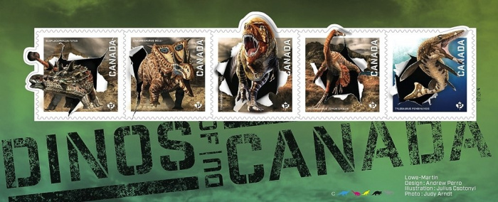 (№2015-213) Блок марок Канада 2015 год &quot;Доисторические Животные&quot;, Гашеный