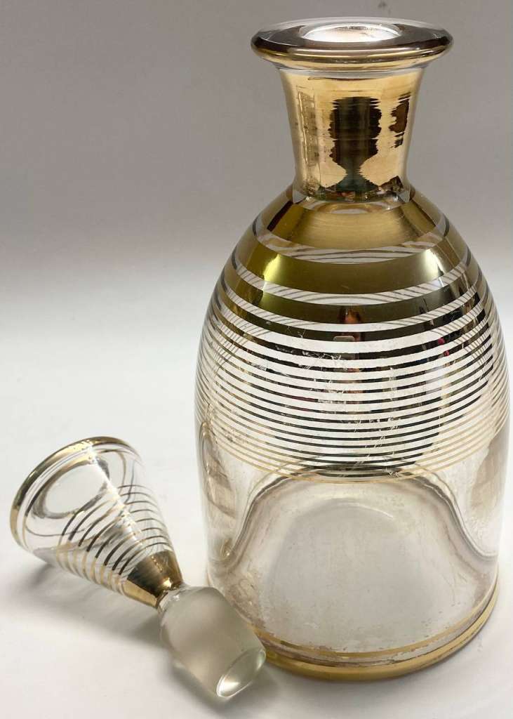 Графин штоф стекло позолота СССР